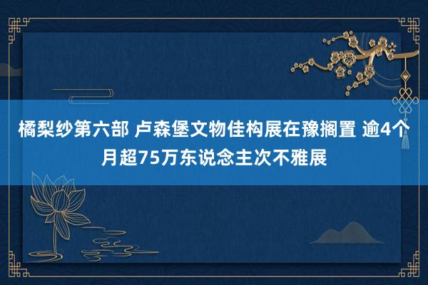 橘梨纱第六部 卢森堡文物佳构展在豫搁置 逾4个月超75万东说念主次不雅展