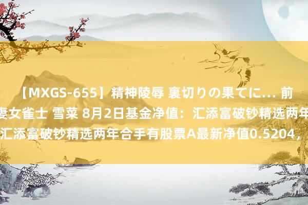 【MXGS-655】精神陵辱 裏切りの果てに… 前編 ～義兄との関係～ 人妻女雀士 雪菜 8月2日基金净值：汇添富破钞精选两年合手有股票A最新净值0.5204，跌0.57%