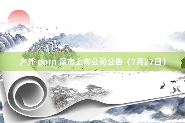 户外 porn 深市上市公司公告（7月27日）