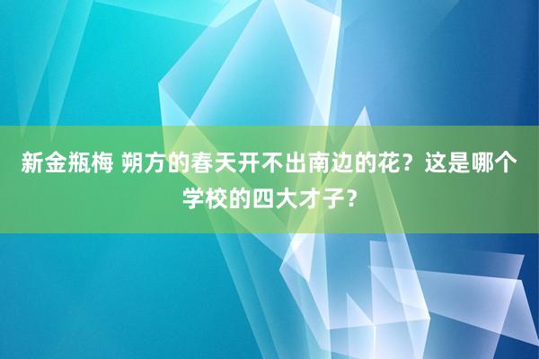 新金瓶梅 朔方的春天开不出南边的花？这是哪个学校的四大才子？